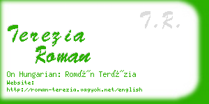 terezia roman business card